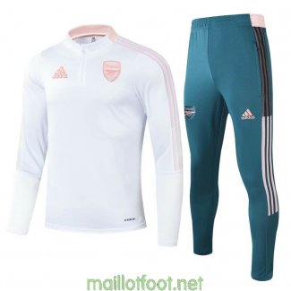 Arsenal Sweat Entrainement White + Pantalon Green 2021/2022