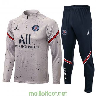 PSG Sweat Entrainement Light Grey Dots + Pantalon 2021/2022