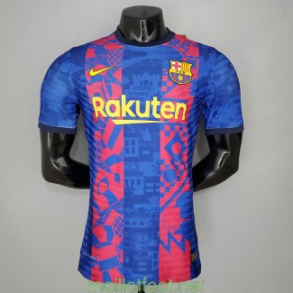 Maillot Match Barcelona Training Red Blue 2021/2022